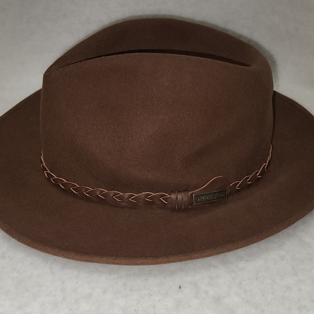 Vintage Brown Eddie Bauer Fedora Hat